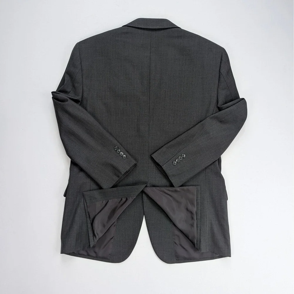 🧥 Jos A Bank Signature 100% Wool Blazer Charcoal Gray 44R Classic